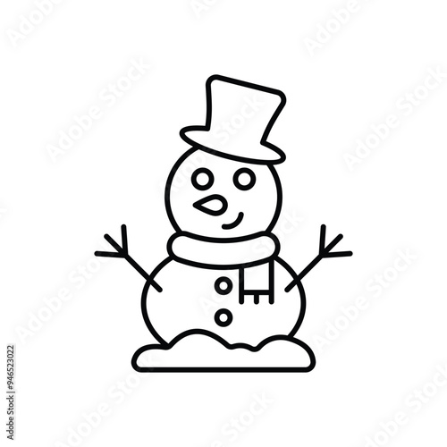 Snowman vector icon