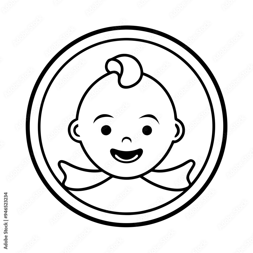 Vector Art Baby Logo Design Vector Art Baby Logo Design