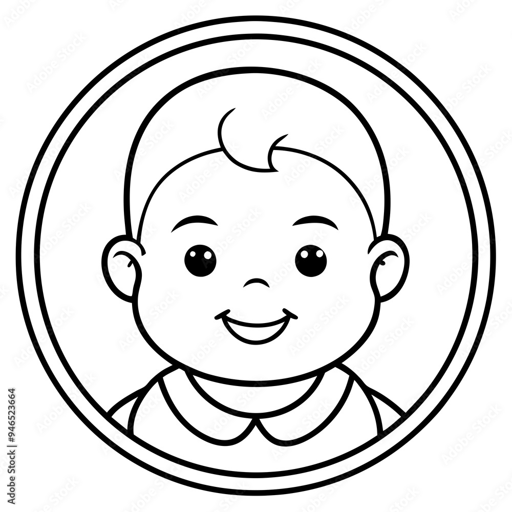 Vector Art Baby Logo Design Vector Art Baby Logo Design