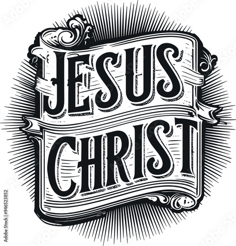 Jesus Christ Lettering Design