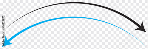 Straight long arrow vector icon. arrow icon isolated on Transparent background. EPS 10.
