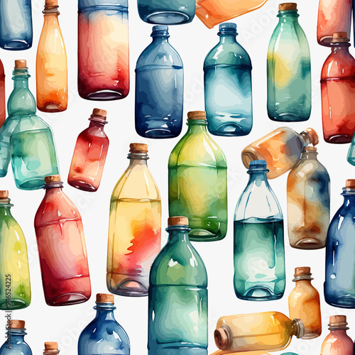 Bottle Ilustration Painting Background Very Cool