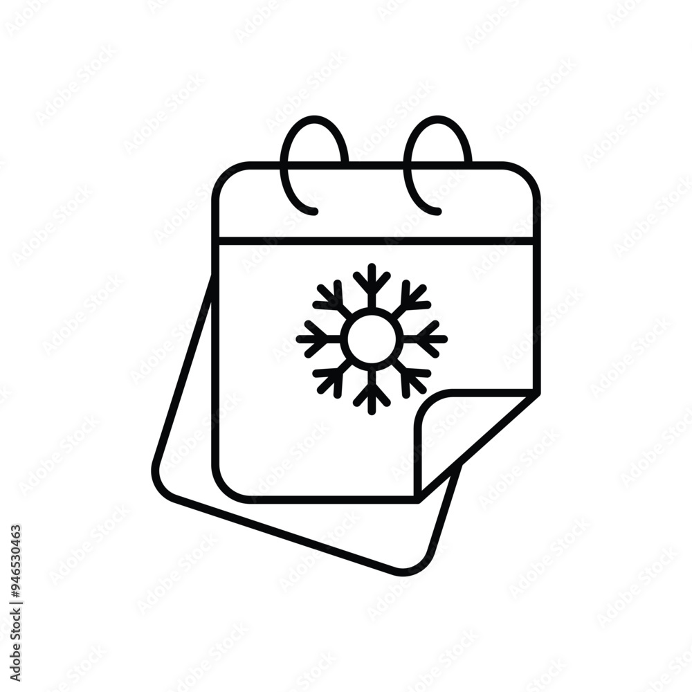 Winter Calendar vector icon Winter Calendar vector icon