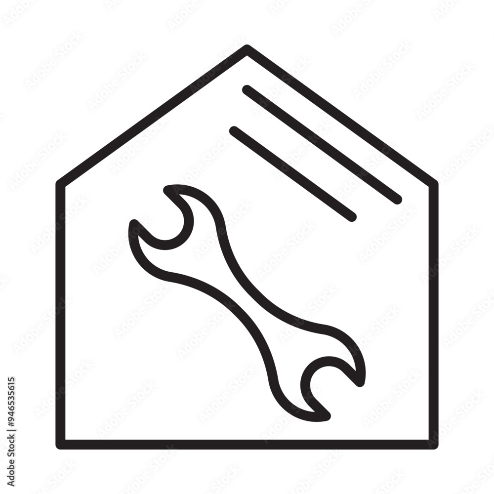 Fototapeta premium Home Renovation icon Design