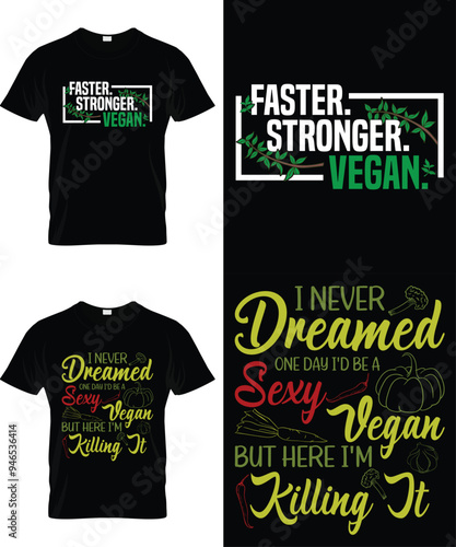 Vegan Day T-shirt Design photo