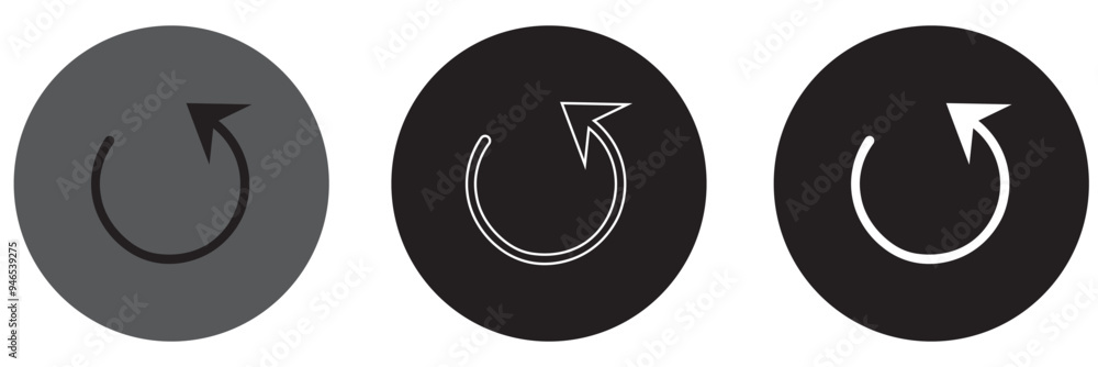 Refresh vector icon set black filled and outlined style. refresh, restart or reload vector symbol. Refresh vector icon set black filled and outlined style. refresh, restart or reload vector symbol.