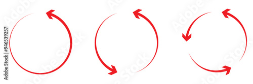 Refresh vector icon set black filled and outlined style. refresh, restart or reload vector symbol.