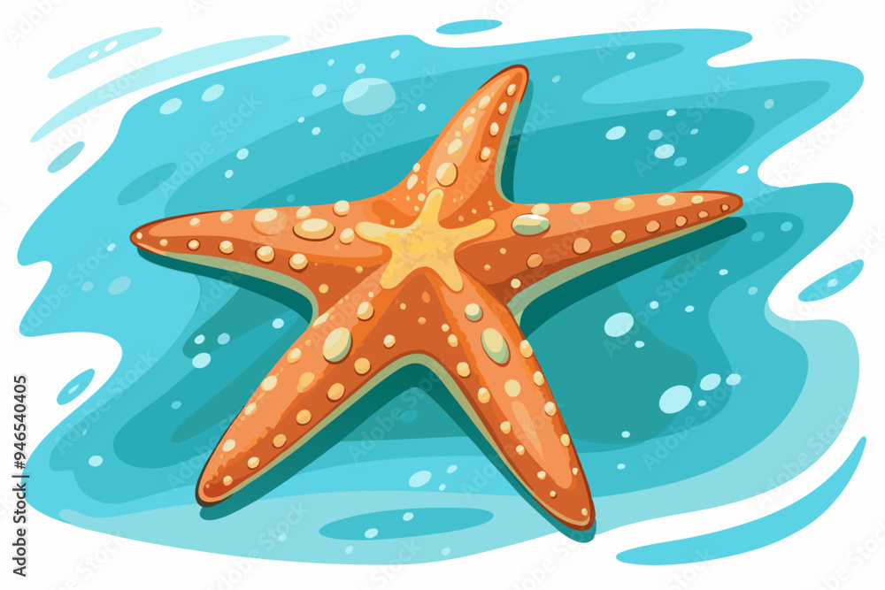 Starfish, sea, watercolor clipart illustration with isolated background.
Starfish, sea, watercolor clipart illustration with isolated background.