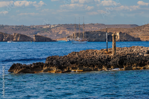 Malta, a beautiful island with many monuments. The photo shows a fragment of the island of Gozo