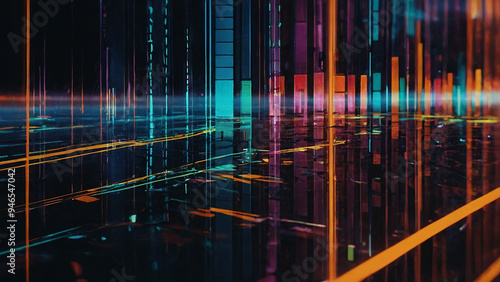 AI-Generated Abstract Digital Technology Image