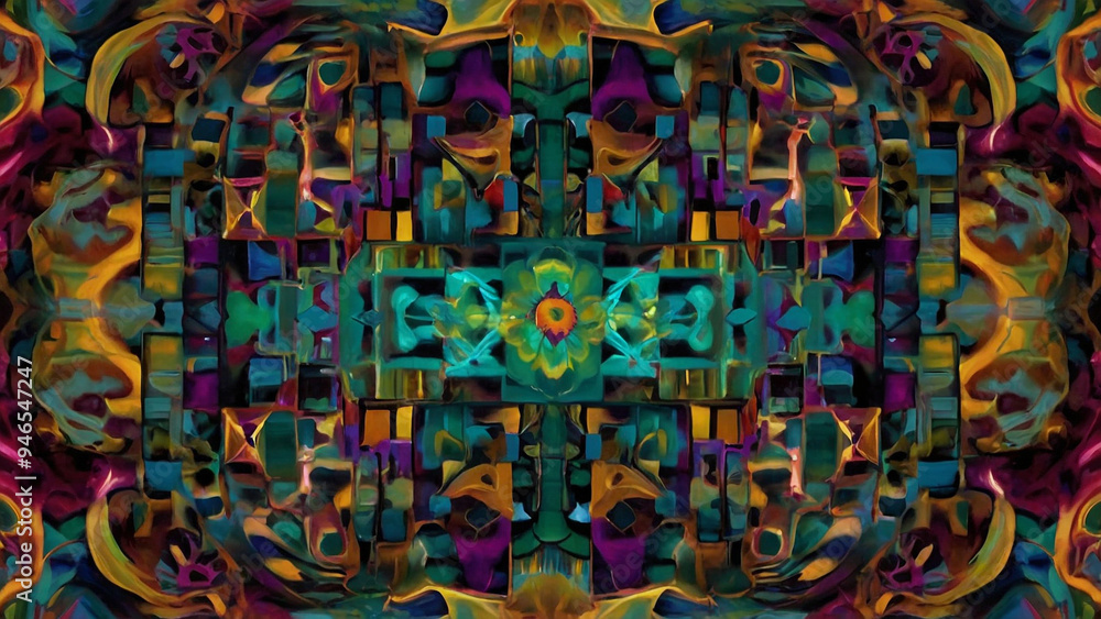 Fototapeta premium AI-Generated Abstract Art with Five Stunning Designs