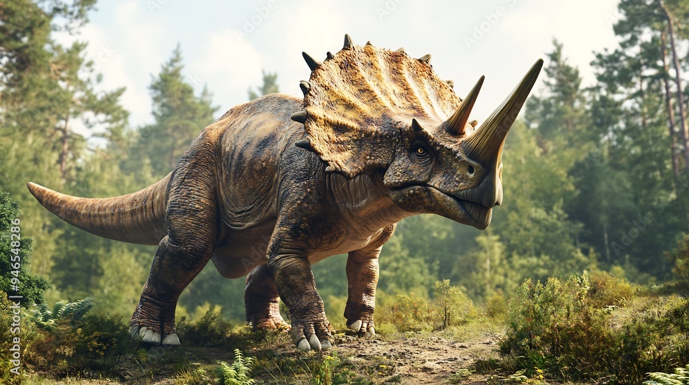 Fototapeta premium Triceratops in the Forest