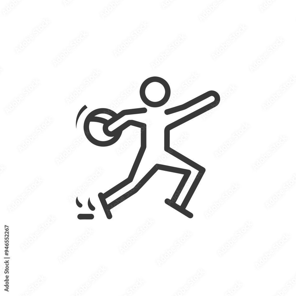 Line art illustration of a person ice skating Line art illustration of a person ice skating