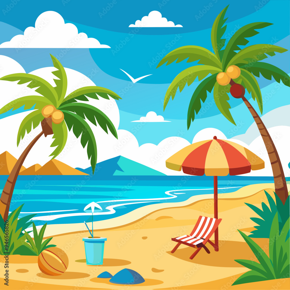 Obraz premium beach in summer and sun 