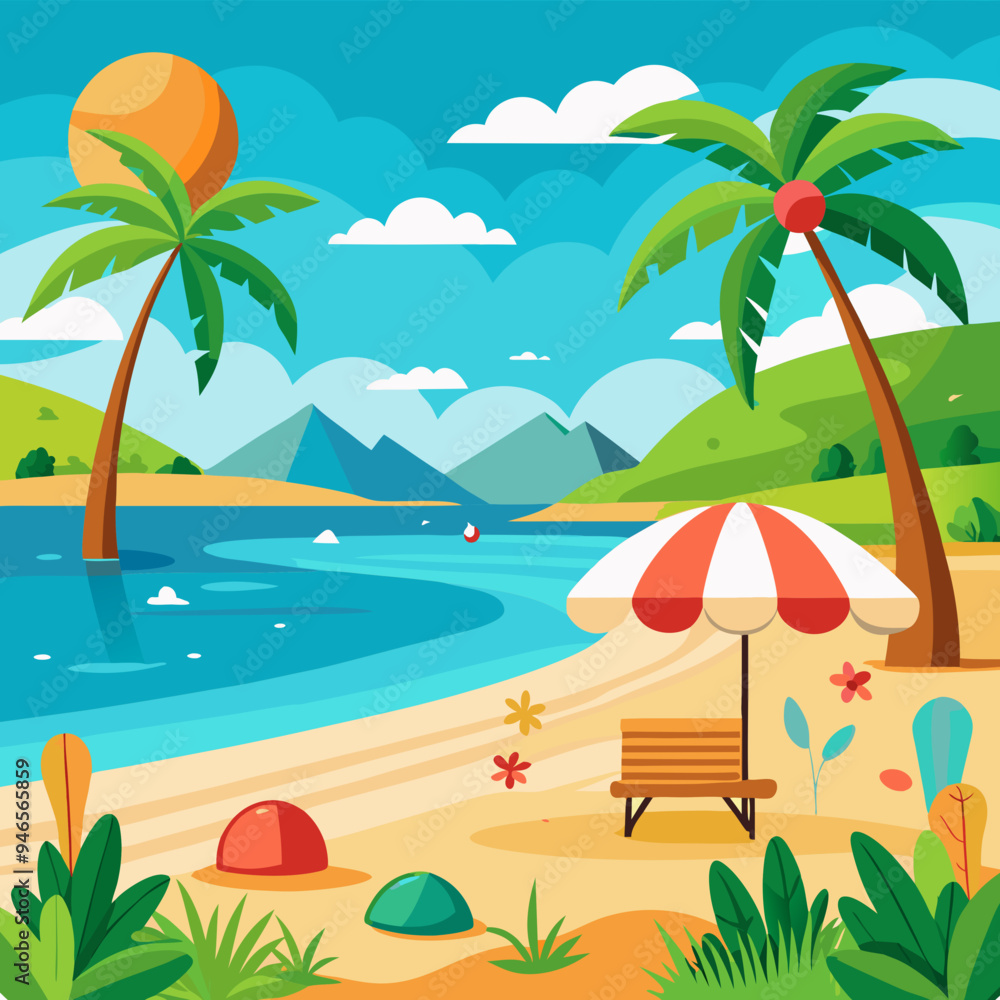Obraz premium beach in summer and sun 