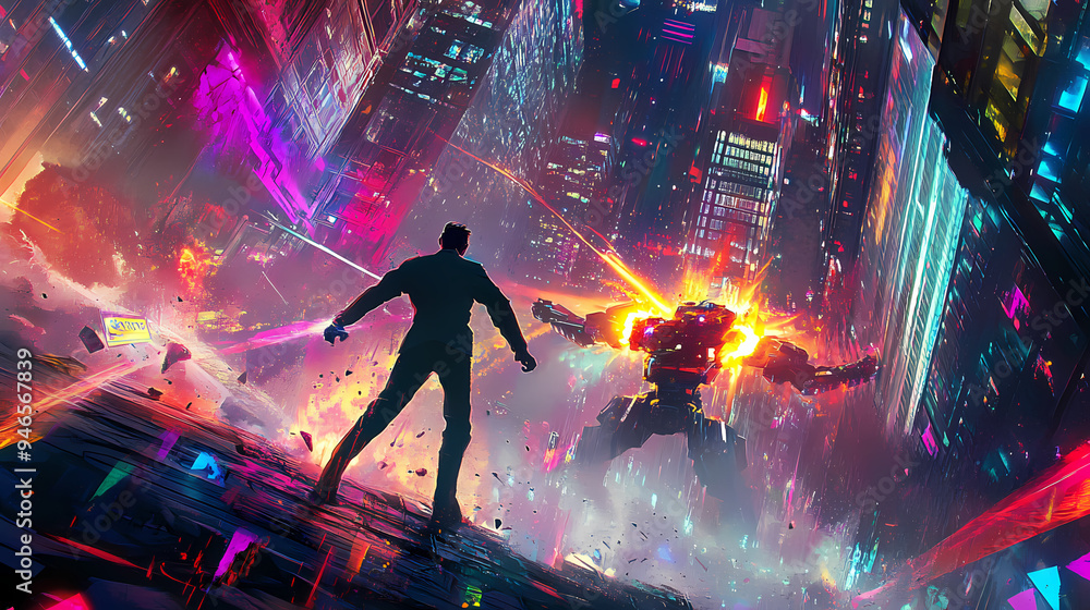 Epic Showdown: Human vs Machine Robot in a War for Survival Epic Showdown: Human vs Machine Robot in a War for Survival