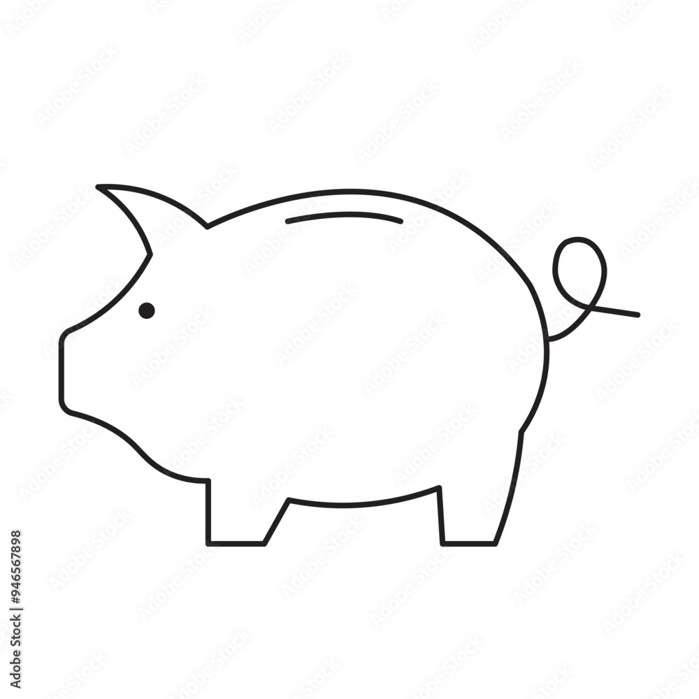 Piggy bank icon. Piggy bank saving money. Vector illustration. Savings Icon. Money Piggy Bank Vector Symbol. Piggy bank icon. Piggy bank saving money. Vector illustration. Savings Icon. Money Piggy Bank Vector Symbol.