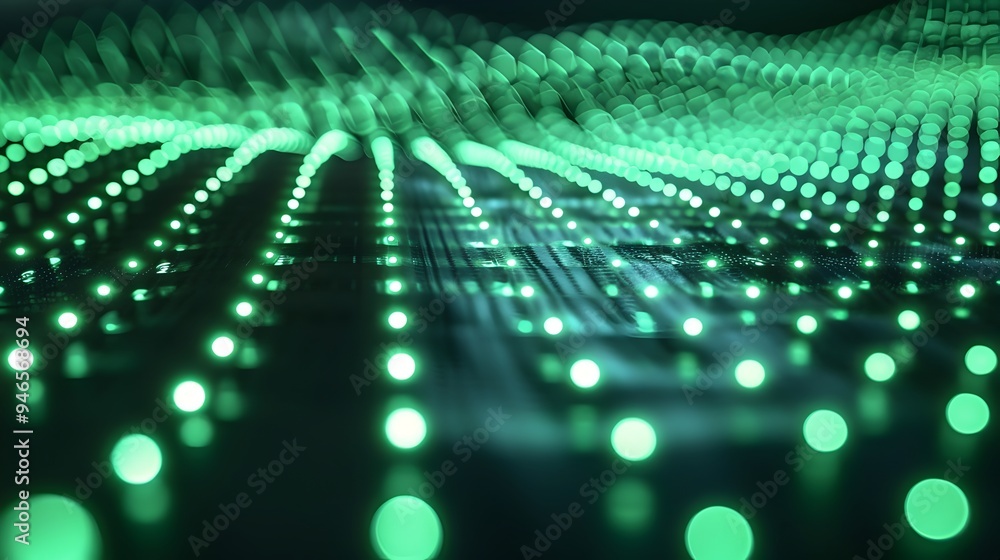 Neon Green Grid Pattern on Modern Black Background for Product Display and Concept Visualization Neon Green Grid Pattern on Modern Black Background for Product Display and Concept Visualization