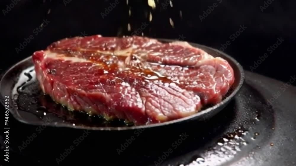Grilled steak on flaming barbecue with char marks, grilled beef steak with vegetables Grilled steak on flaming barbecue with char marks, grilled beef steak with vegetables