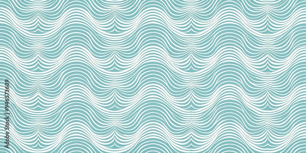 Abstract Wavy Lines Pattern in Teal and White, Abstract Background, Geometric Shapes, Pattern, Geometric Abstract Wavy Lines Pattern in Teal and White, Abstract Background, Geometric Shapes, Pattern, Geometric