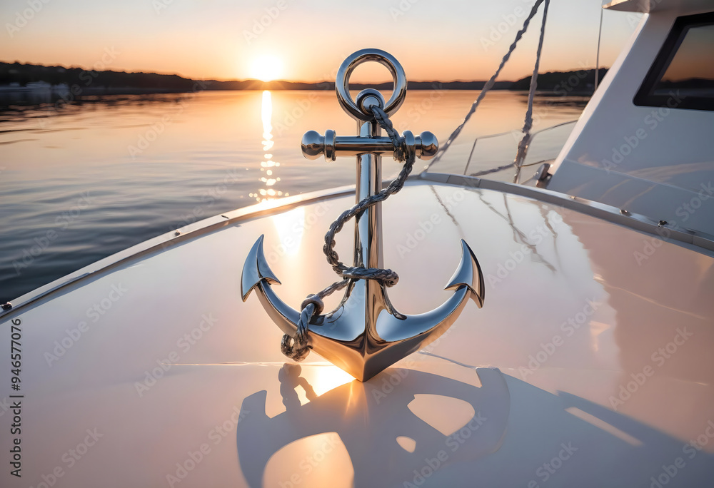 Concept photo of an anchor and rope Concept photo of an anchor and rope