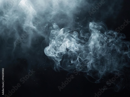 Abstract smoke pattern on a black background.