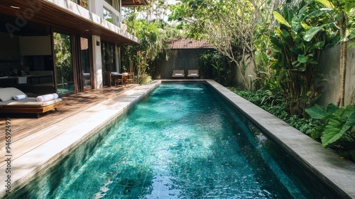 Wallpaper Mural Bali, Indonesia offers an opulent tropical jungle villa resort with a magnificent swimming pool for a lavish holiday weekend getaway. Torontodigital.ca