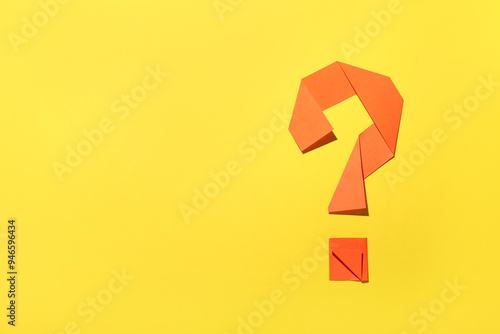 Question mark made of paper...