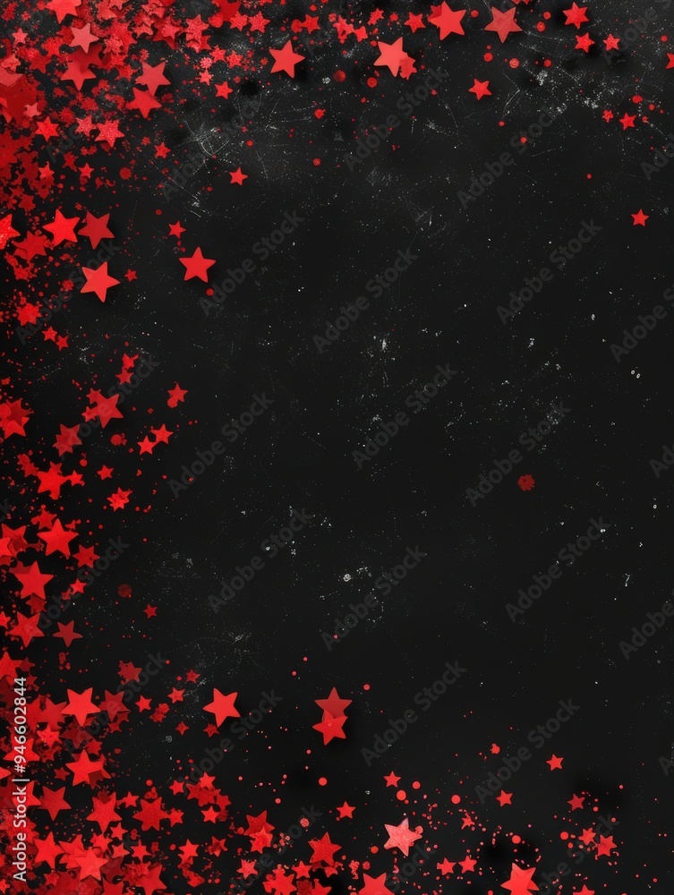 Border design with the text Black Friday in large red letters on a black background, decorated with stars Border design with the text Black Friday in large red letters on a black background, decorated with stars