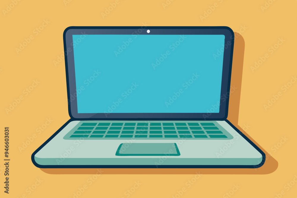 Laptop, watercolor clipart illustration with isolated background.
Laptop, watercolor clipart illustration with isolated background.
