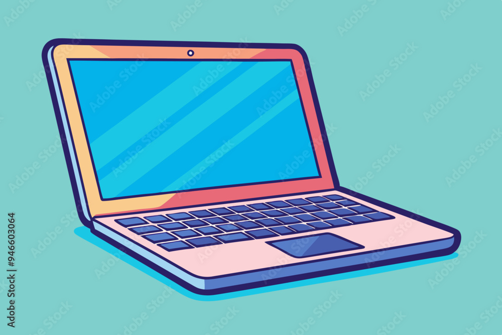 Laptop, watercolor clipart illustration with isolated background.
Laptop, watercolor clipart illustration with isolated background.