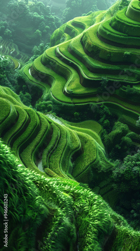 Terraced rice field in Mu Cang Chai, Vietnam