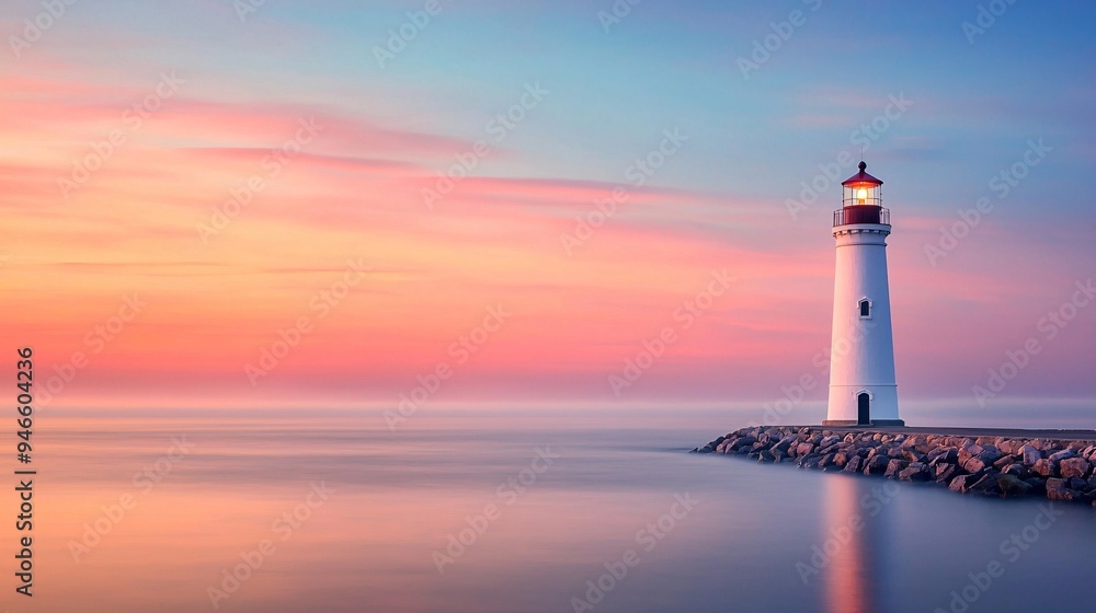 Lighthouse at Sunset. Lighthouse at Sunset.
