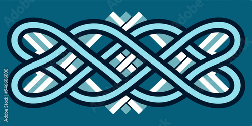 Braided Borders Knitted Ornaments & Decorative Ropes vector 