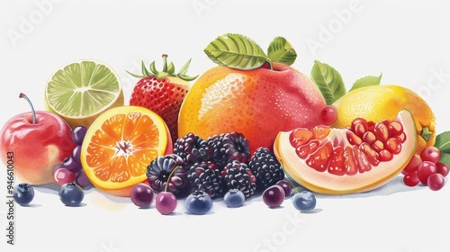 Colorful Fruit Still Life