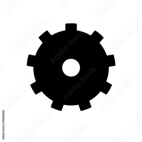 Icon Signs and symbols of gear settings photo