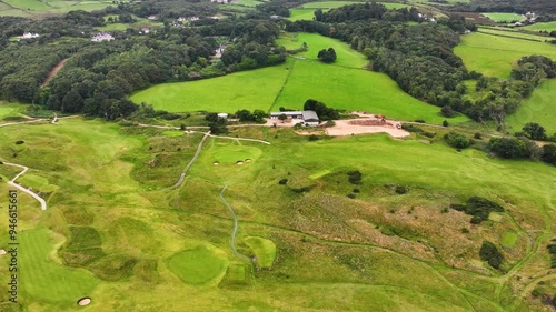 Aerial View of The Portsalon Golf Club in County Donegal Ireland  photo