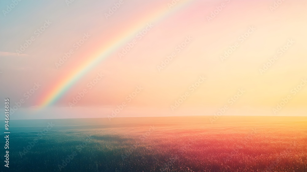 Boundless Rainbow Horizon A Conceptual Landscape of Ethereal Color Blends Stretching Across the Sky Seamlessly Integrating with the Natural Environment for a Captivating Boundless Rainbow Horizon A Conceptual Landscape of Ethereal Color Blends Stretching Across the Sky Seamlessly Integrating with the Natural Environment for a Captivating