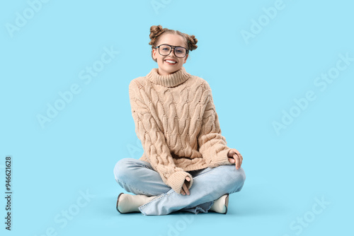 Happy beautiful young woman...