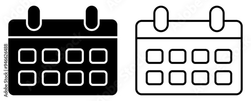 Calendar icon set