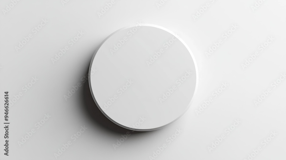 Minimalist White Circle on White Background Generative AI Minimalist White Circle on White Background Generative AI