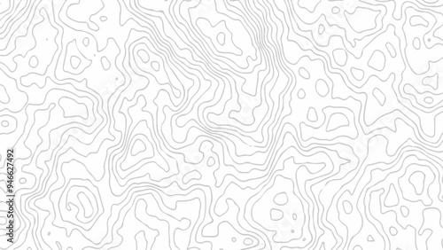 Wallpaper Mural Transparent Topographic line map. Modern design with White background with topographic wavy pattern design,  Torontodigital.ca