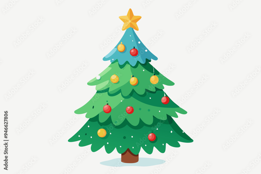 Christmas tree watercolor clipart illustration with isolated background.
Christmas tree watercolor clipart illustration with isolated background.