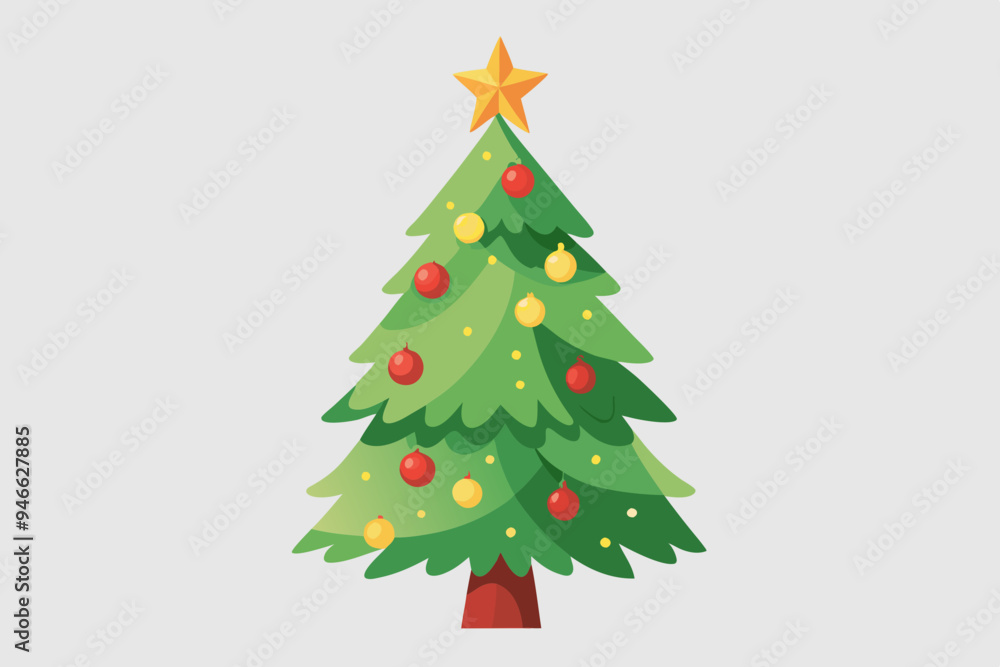Christmas tree watercolor clipart illustration with isolated background.
Christmas tree watercolor clipart illustration with isolated background.