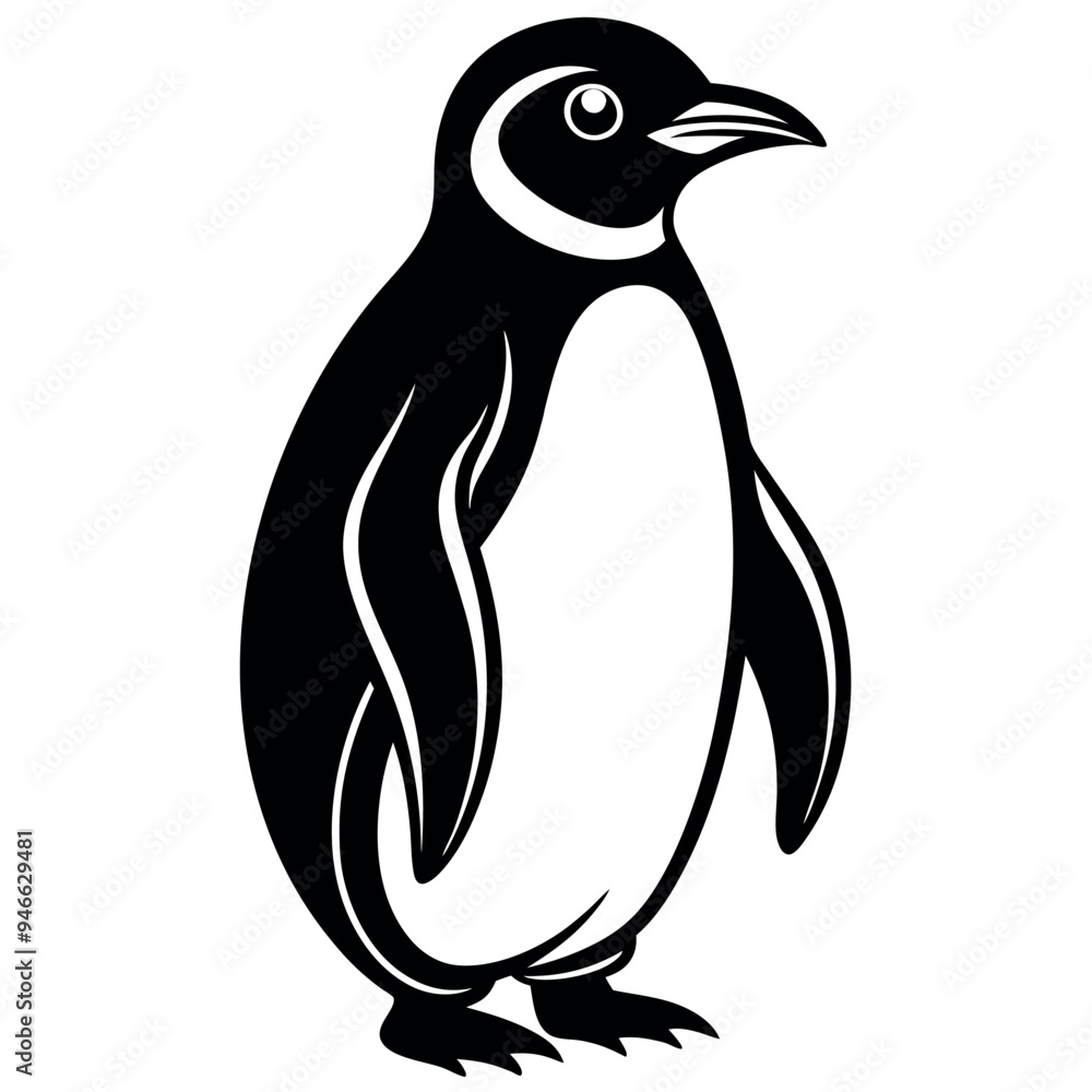 Obraz premium penguin on a white background free vector file