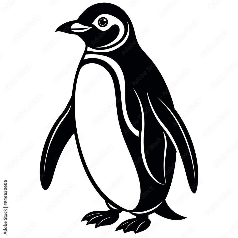 Obraz premium penguin on a white background free vector file