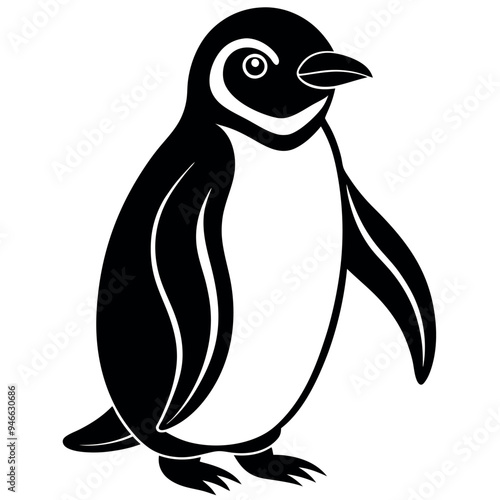 penguin on a white background free vector file