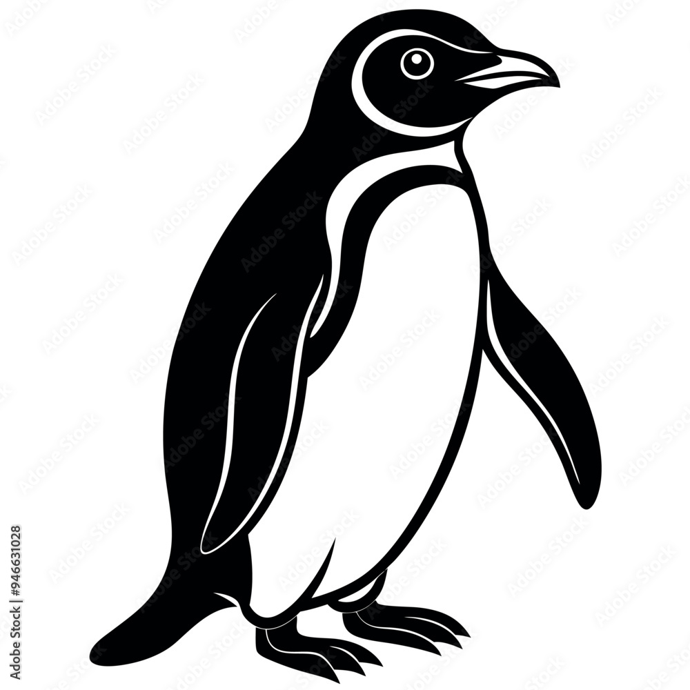 Obraz premium penguin on a white background free vector file