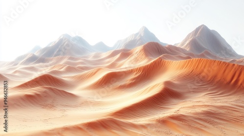 Stunning Desert Sand Dunes Landscape Generative AI