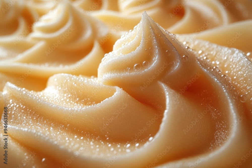 closeup of silky smooth pudding surface rich glossy texture with subtle ripples and a warm inviting color palette closeup of silky smooth pudding surface rich glossy texture with subtle ripples and a warm inviting color palette